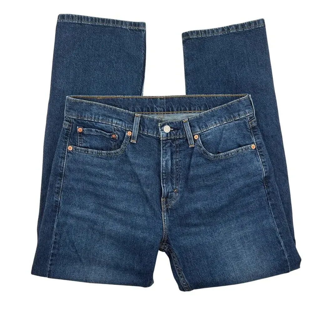 Levi's Men's Around The Corner Blue Dark Wash 505 Jeans